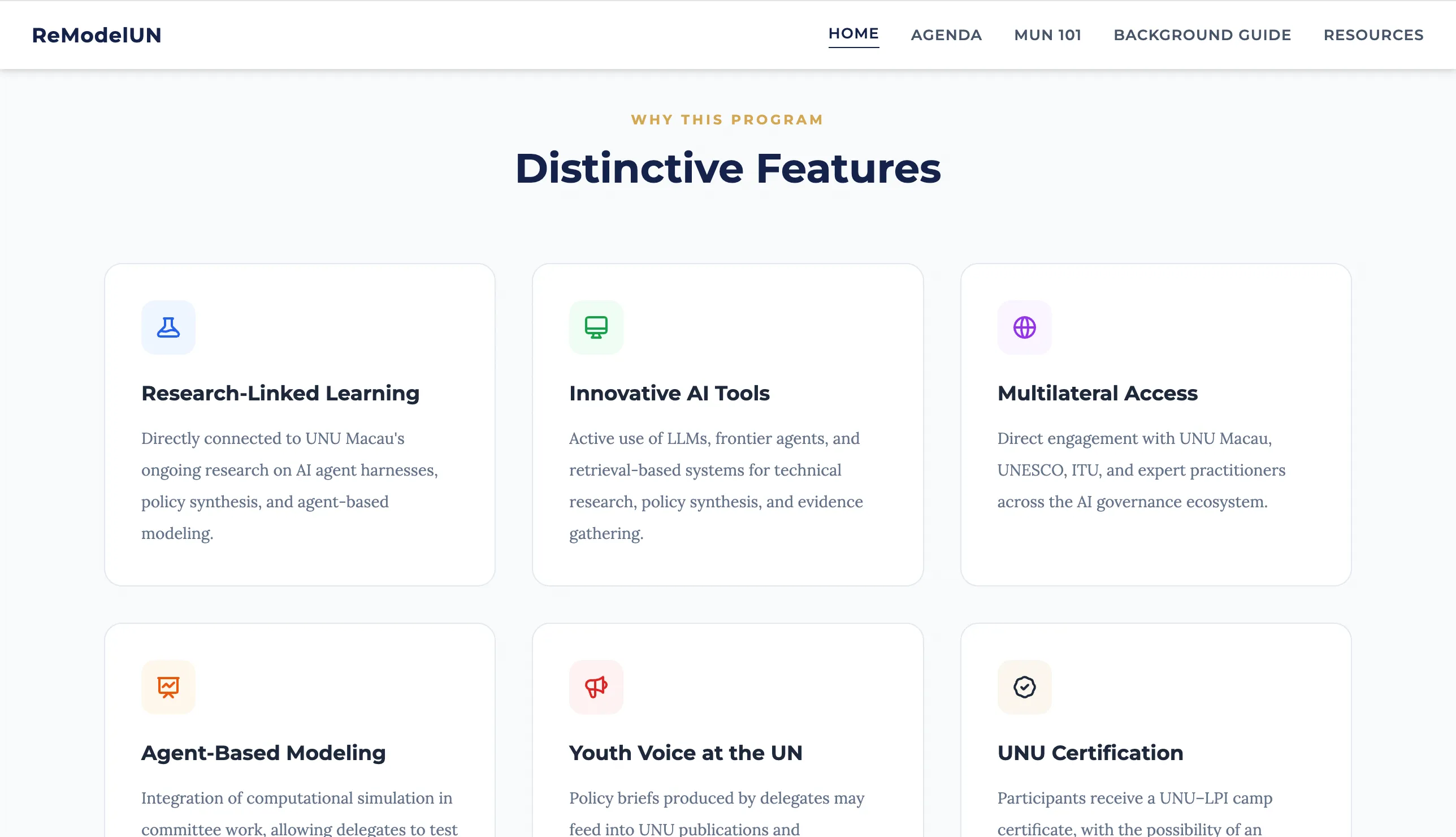 A ReModelUN content page