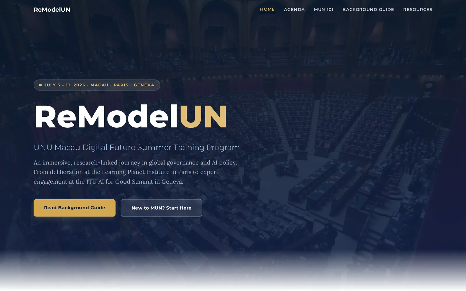 Another ReModelUN interface view